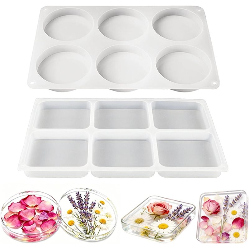 Coaster Mold Square - A25I-12-Cavity Extra Deep Coaster Resin Molds