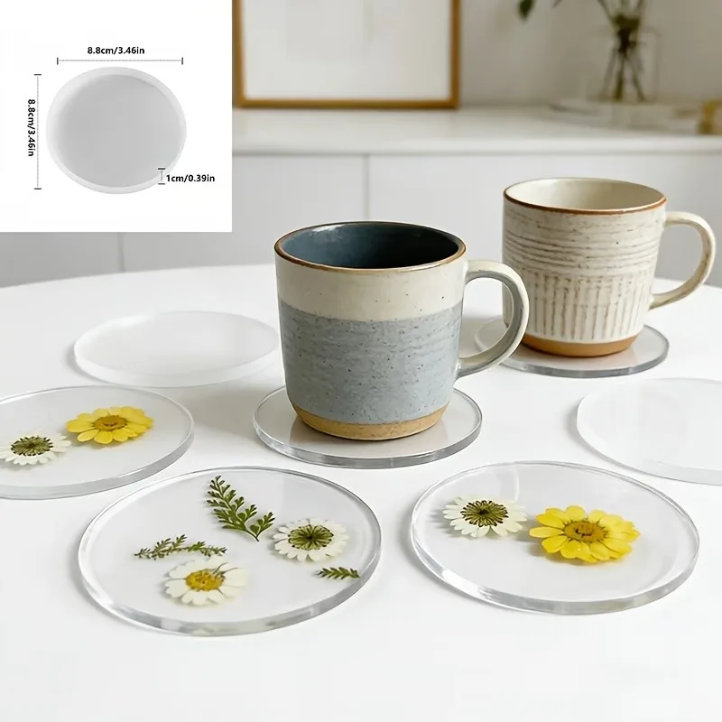 Coaster Mold Square - New Round and Square Coaster Silicone