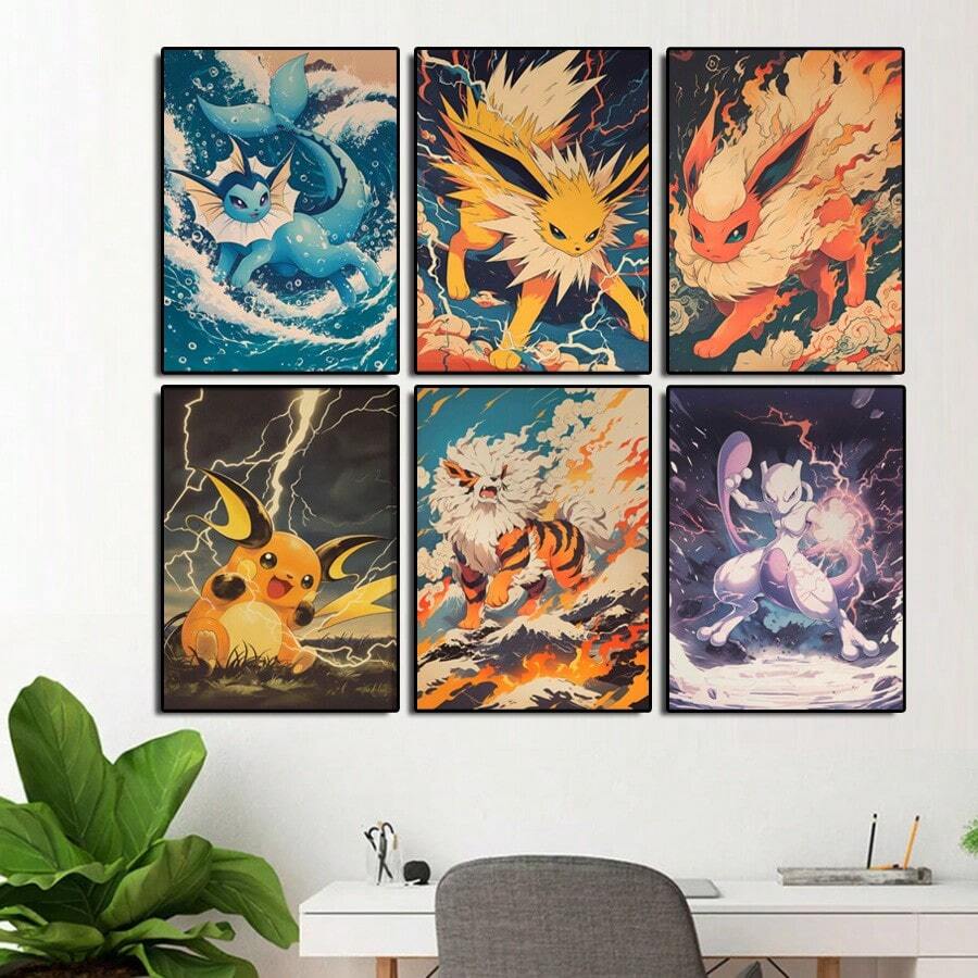 Resin Art For Kids - Anime Pokemon Raichu Mewtwo Flareon Jolteon