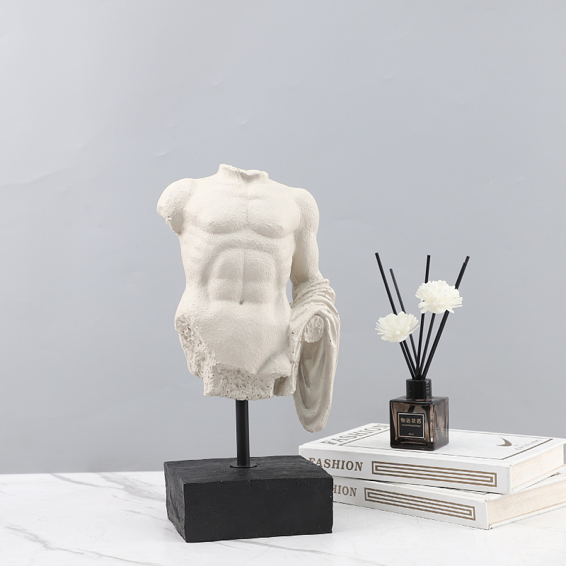 Resin Art Decoration Items - Nordic creative half-figure sculpture ornament Minimalist