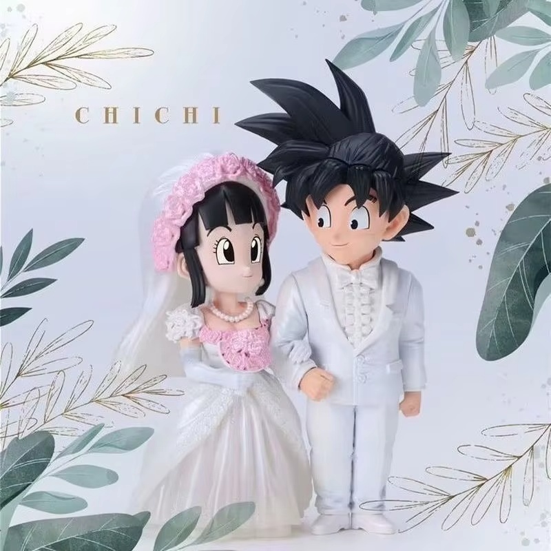 Resin Art Dragon Ball Z - Son Goku and Chichi Wedding Mariage