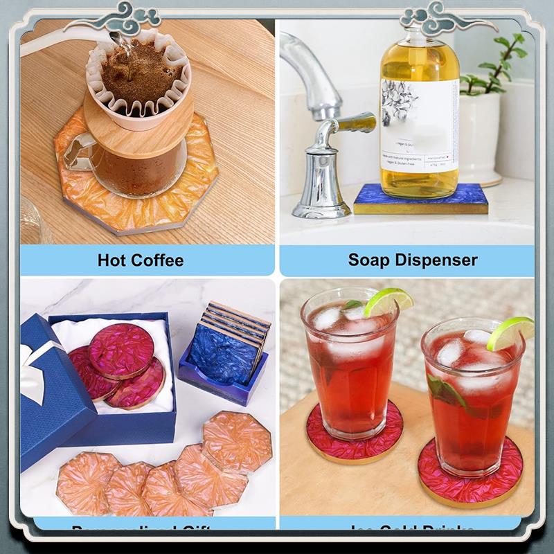 Coaster Mold Square - Durable 18 Pcs Coaster Resin Molds