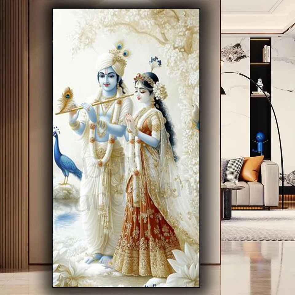 Indian Lord Radha Krishna Coup - Resin Art Radha Krishna recension och pris