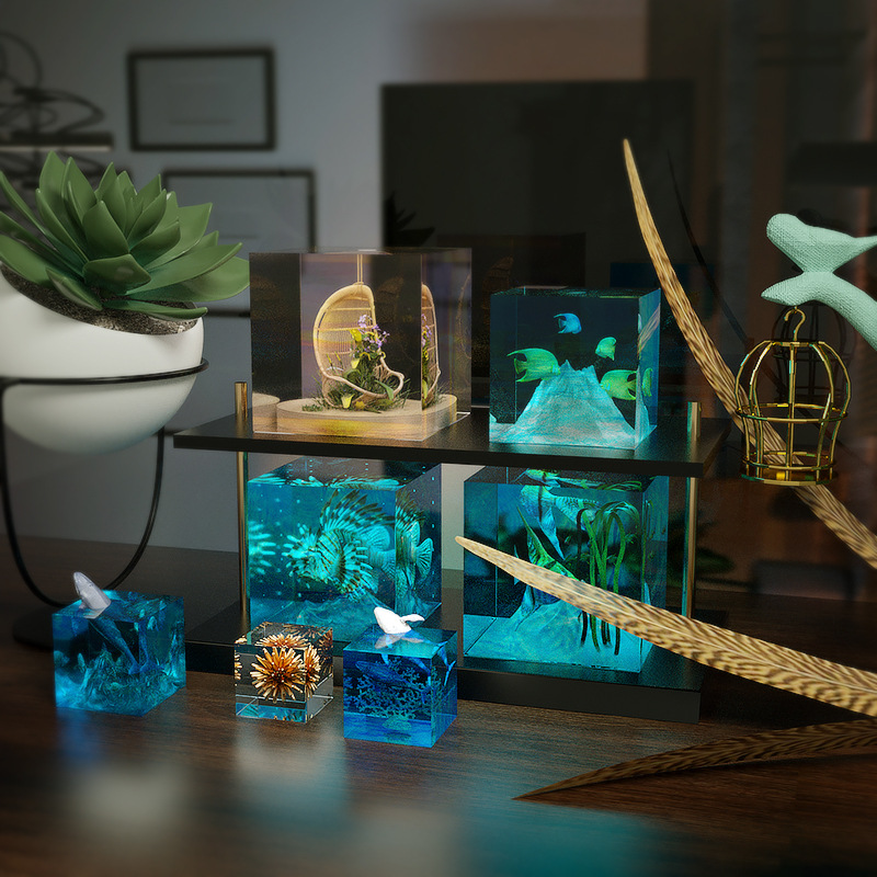3D Cube UV Resin Molds DIY Jew - Resin Art Cube recension och pris