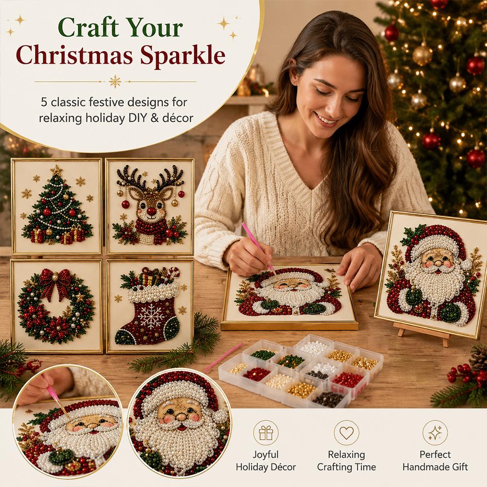 Christmas Santa Claus Pearl Ar - Resin Art Craft recension och pris