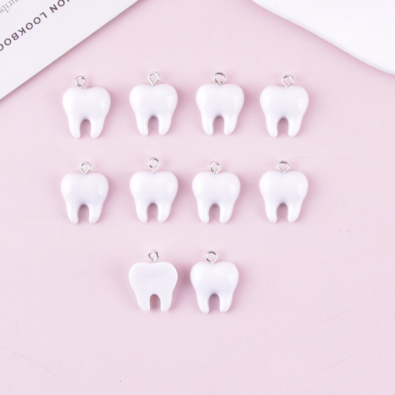 10pcs Cute White Teeth Resin P - Resin Art Supplies Near Me recension och pris