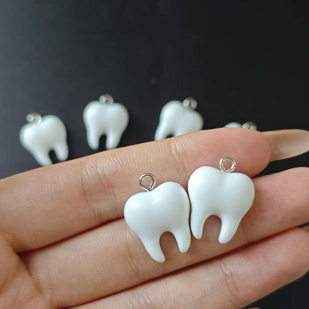 10pcs Cute White Teeth Resin P - Resin Art Supplies Near Me recension och pris