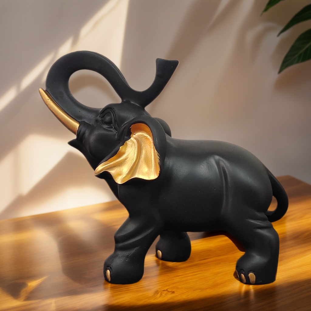 1 Piece of Black Gold Lucky El - Resin Art Decoration Items recension och pris