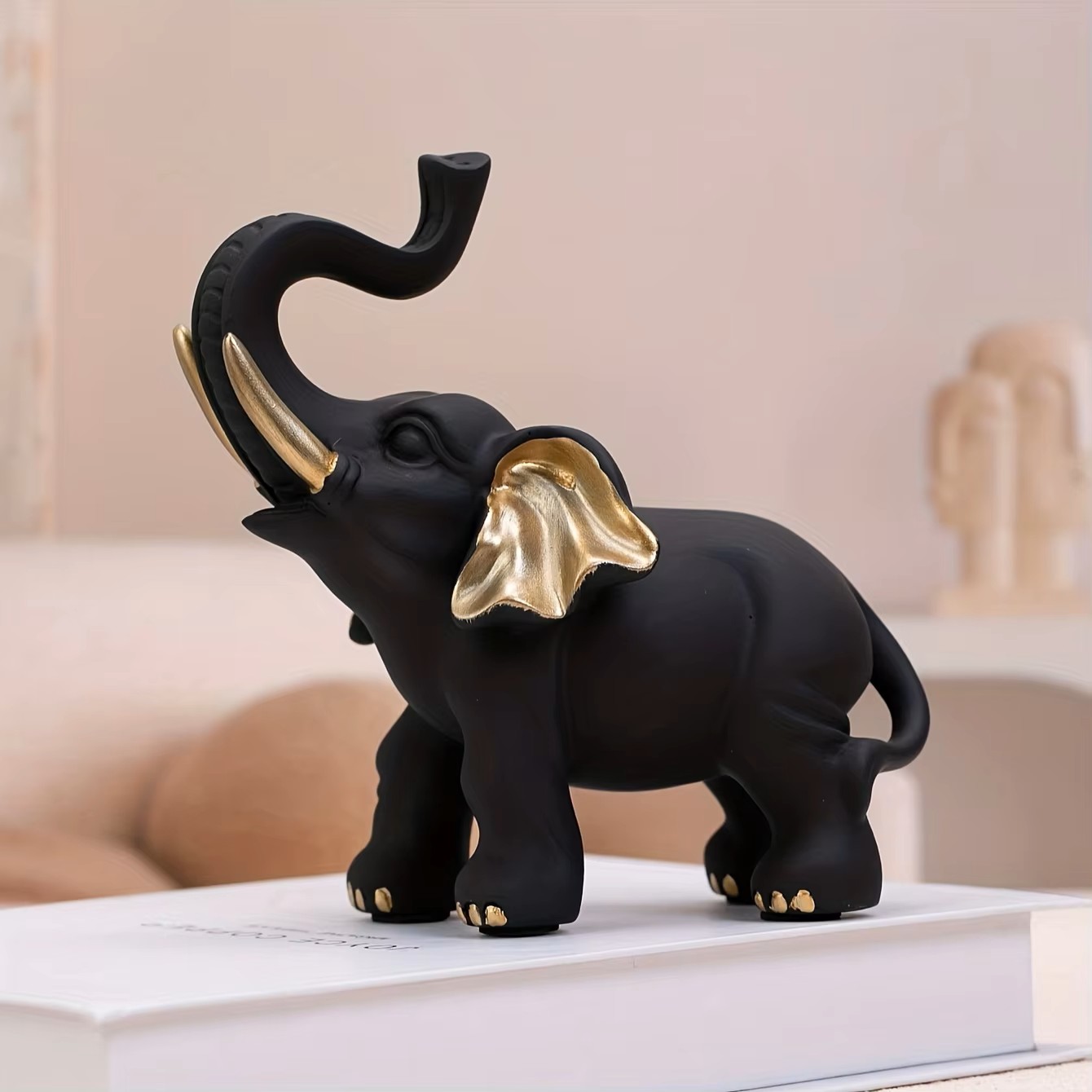 1 Piece of Black Gold Lucky El - Resin Art Decoration Items recension och pris