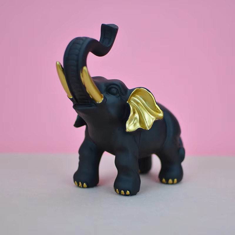 1 Piece of Black Gold Lucky El - Resin Art Decoration Items recension och pris