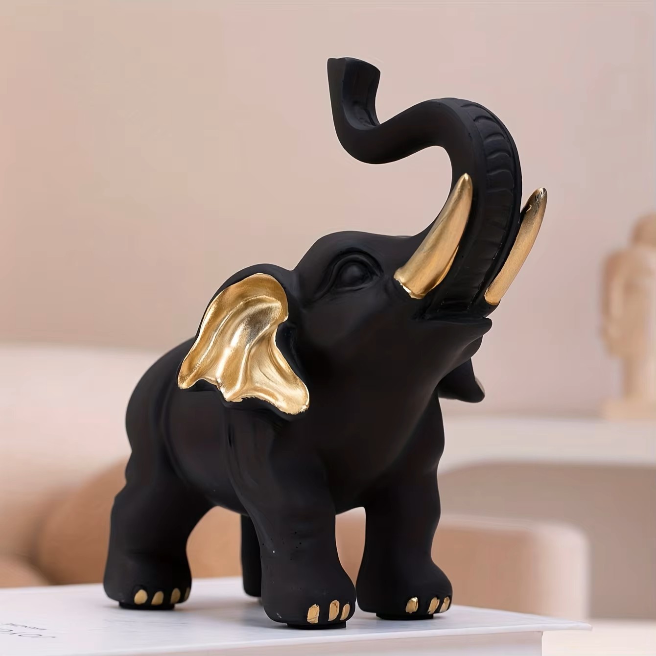 1 Piece of Black Gold Lucky El - Resin Art Decoration Items recension och pris