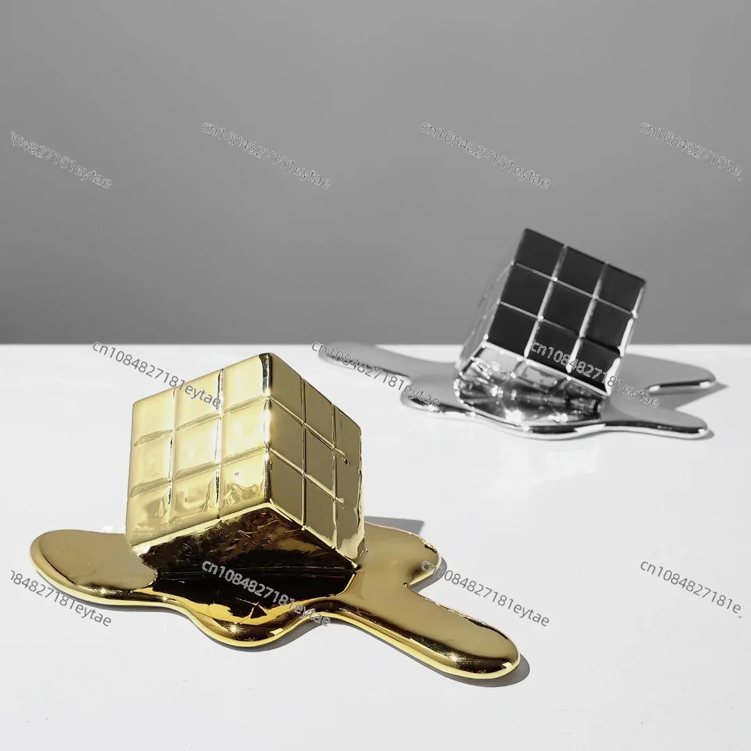 Golden Resin Geometric Cube -  - Resin Art Cube recension och pris