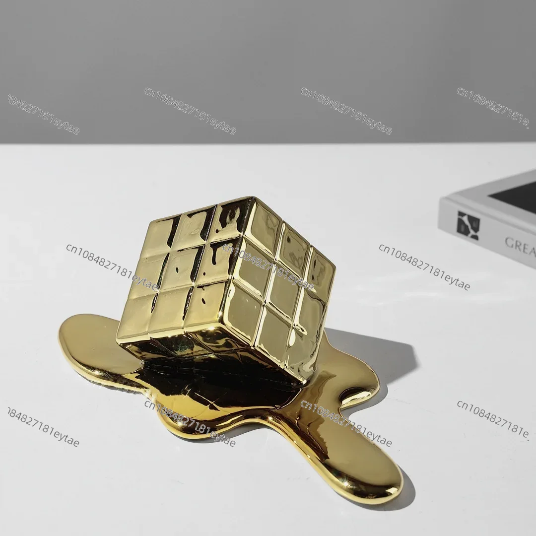 Golden Resin Geometric Cube -  - Resin Art Cube recension och pris