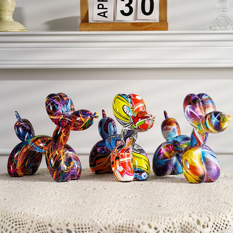 Resin Graffiti Balloon Dog Fig - Resin Art Decoration Items recension och pris