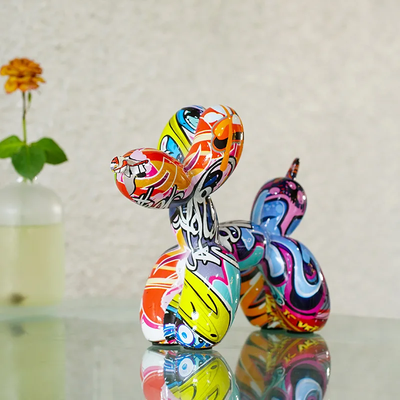 Resin Graffiti Balloon Dog Fig - Resin Art Decoration Items recension och pris