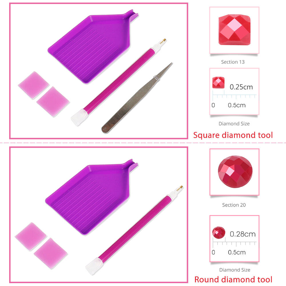 Full Square Round Diamond Mosa - Resin Art For Kids recension och pris