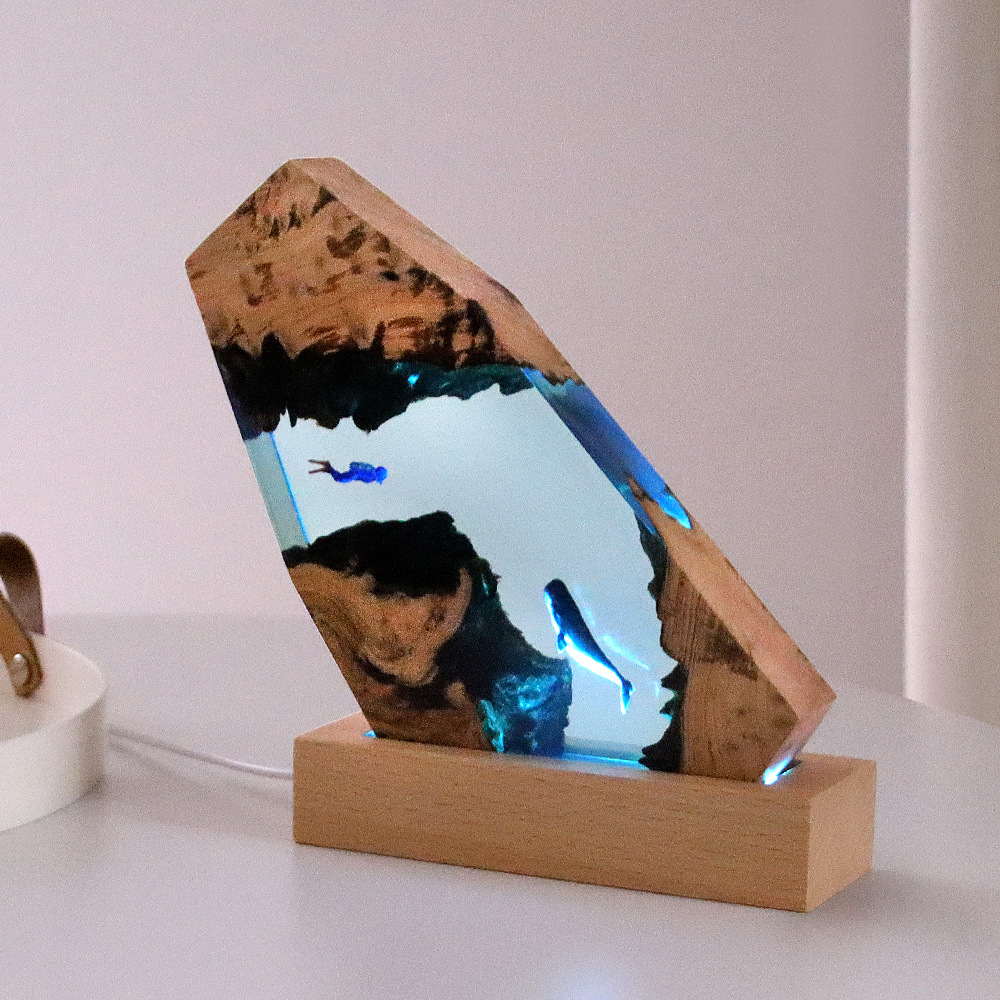 New Underwater Cave Whale Dive - Resin Art Wedding Gift recension och pris