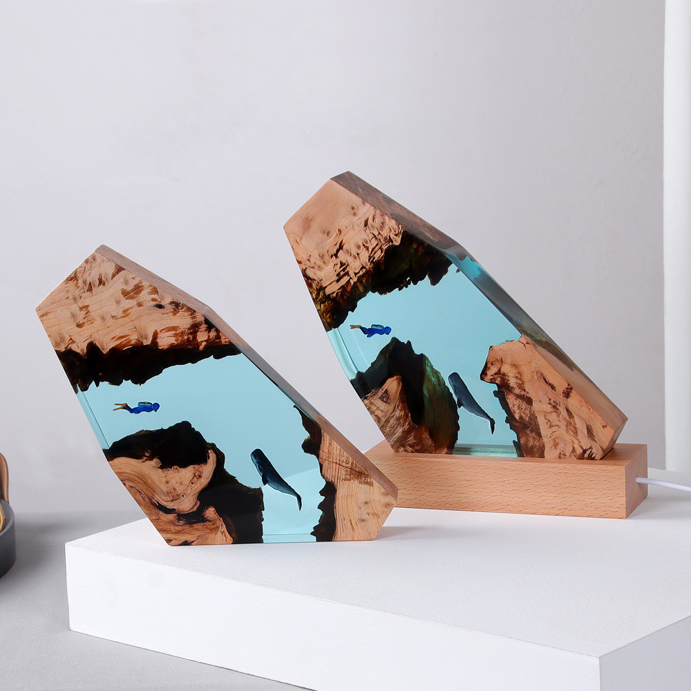 New Underwater Cave Whale Dive - Resin Art Wedding Gift recension och pris