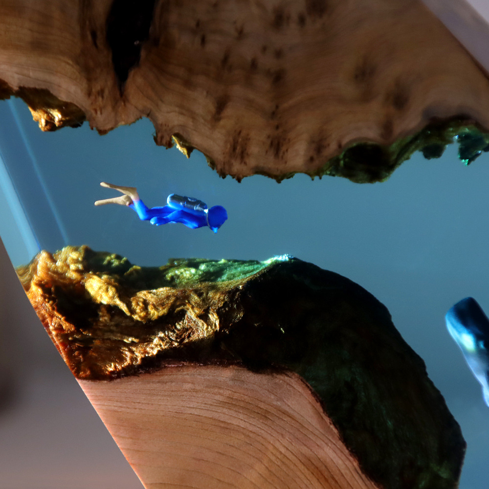 New Underwater Cave Whale Dive - Resin Art Wedding Gift recension och pris