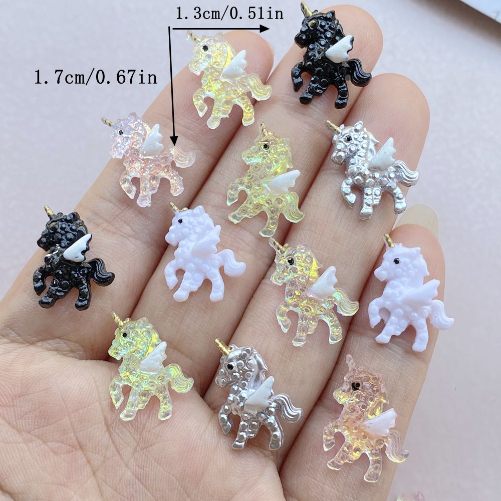 10Pcs Cute Mini Cartoon Unicor - Resin Art Design For Wedding recension och pris
