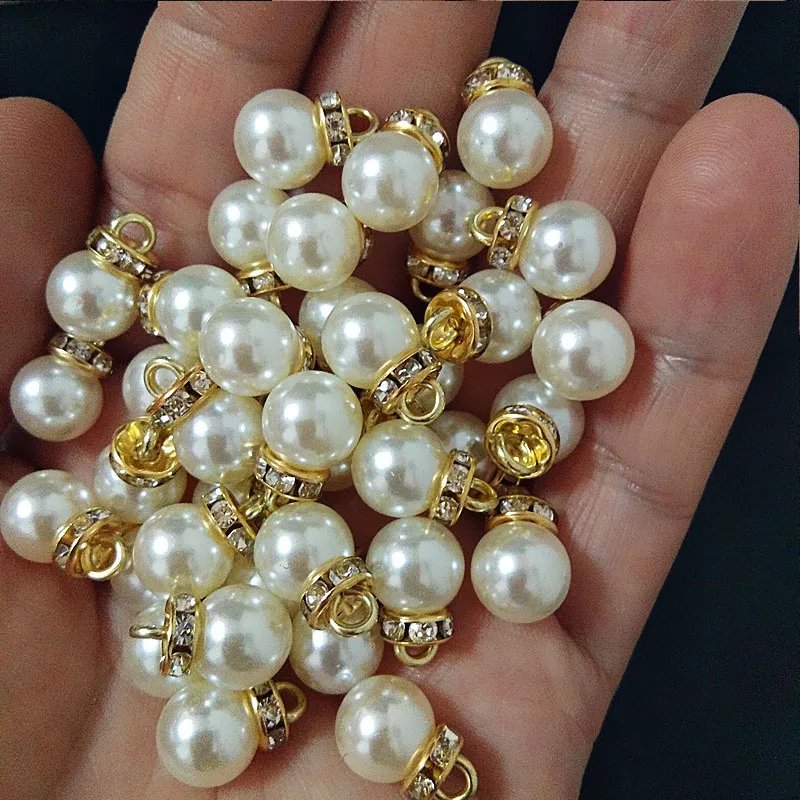 30Pcs Round Pearl Diamond Pend - Resin Art Design For Wedding recension och pris