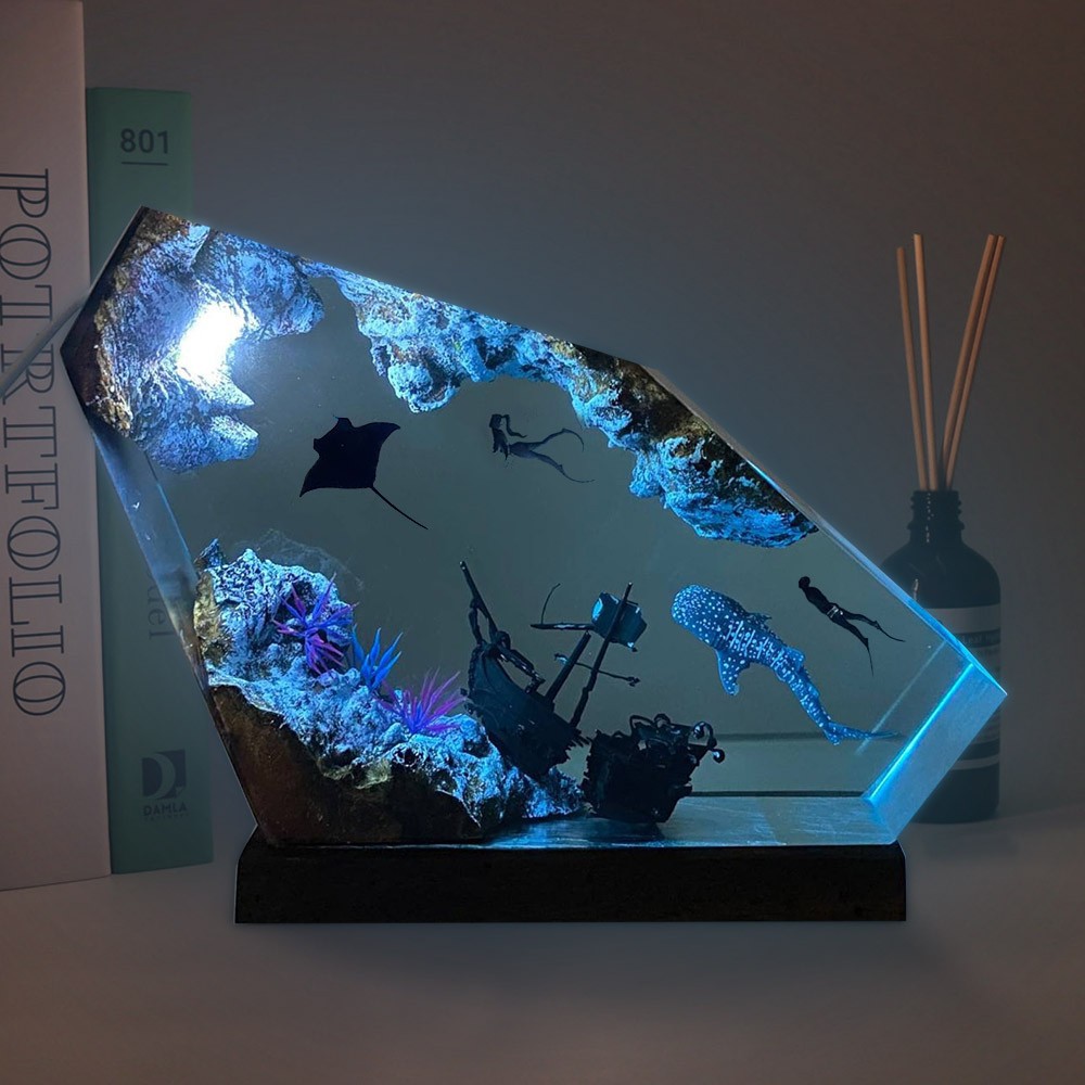 Marine Resin Wood Art Luminesc - Resin Art Design For Wedding recension och pris