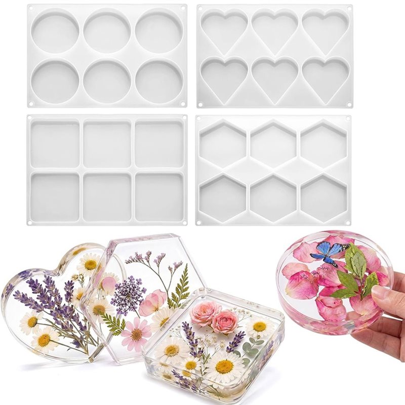[ABFI!】 Resin Molds For DIY Ep - Coaster Mold Square recension och pris