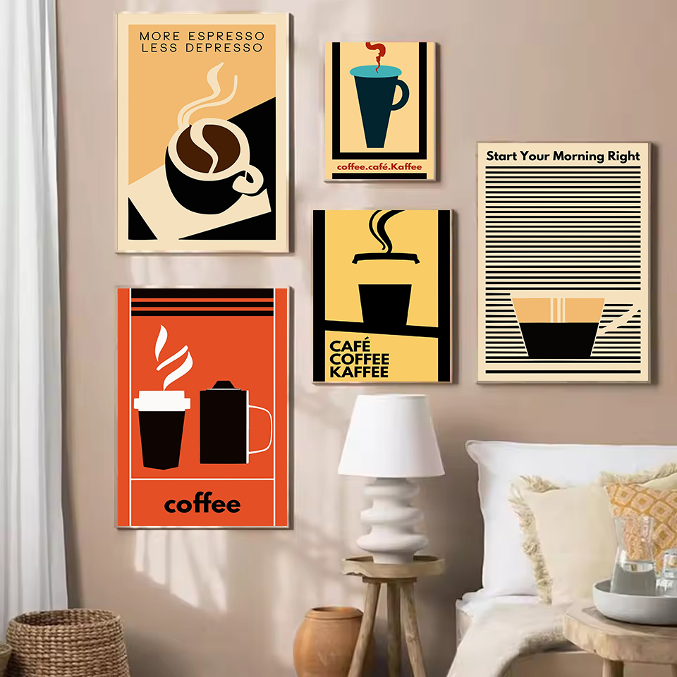Retro Minimalist Funny Coffee  - Resin Art Kitchen recension och pris