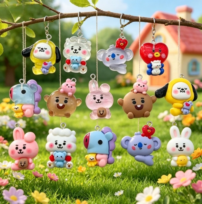 7pcs BT21 Resin Cartoon Charm  - Resin Art Supplies Near Me recension och pris