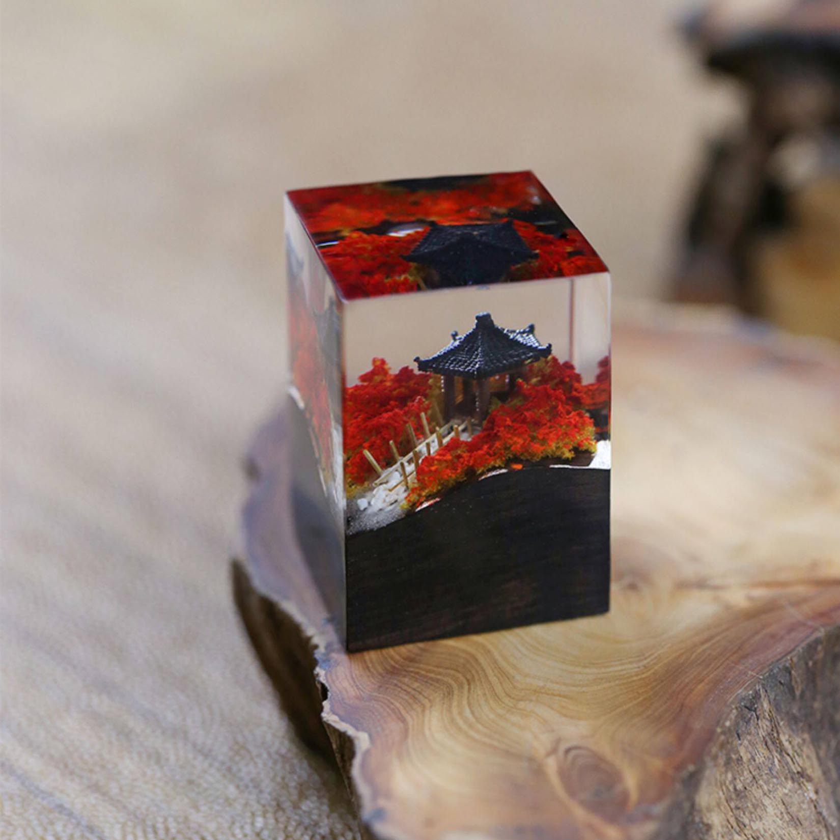 Chinese Pavilion Seal Epoxy Fi - Resin Art Decoration Items recension och pris