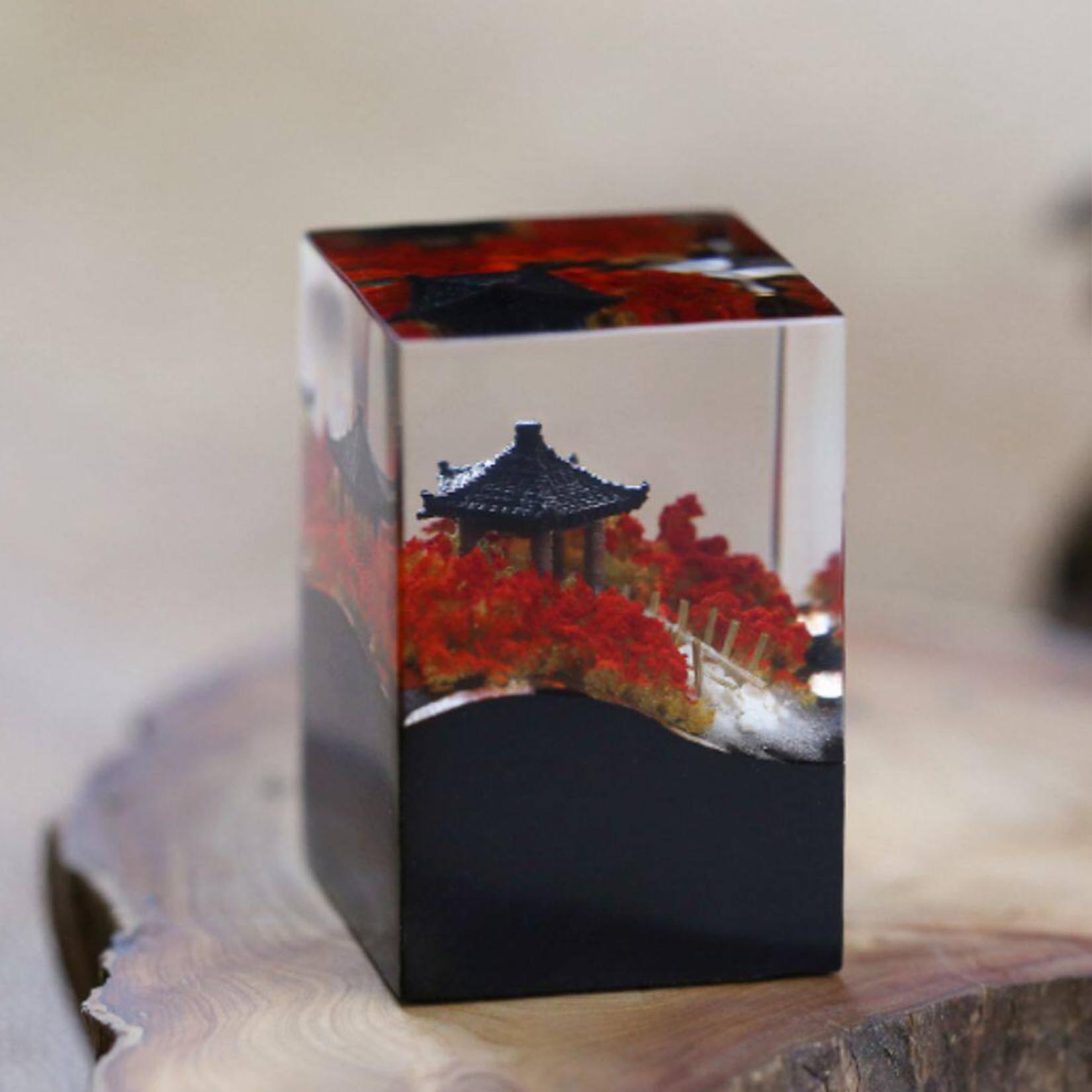 Chinese Pavilion Seal Epoxy Fi - Resin Art Decoration Items recension och pris