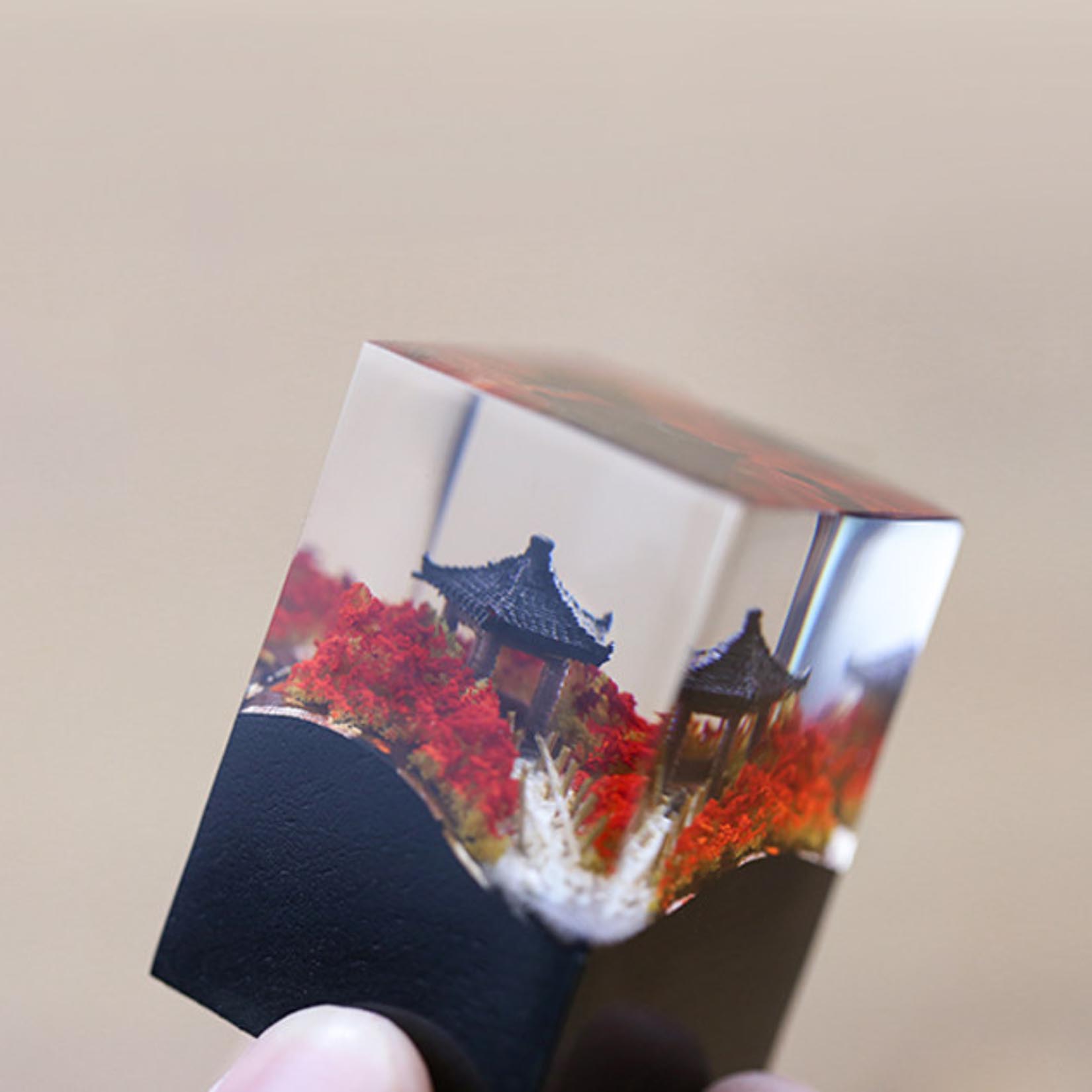 Chinese Pavilion Seal Epoxy Fi - Resin Art Decoration Items recension och pris