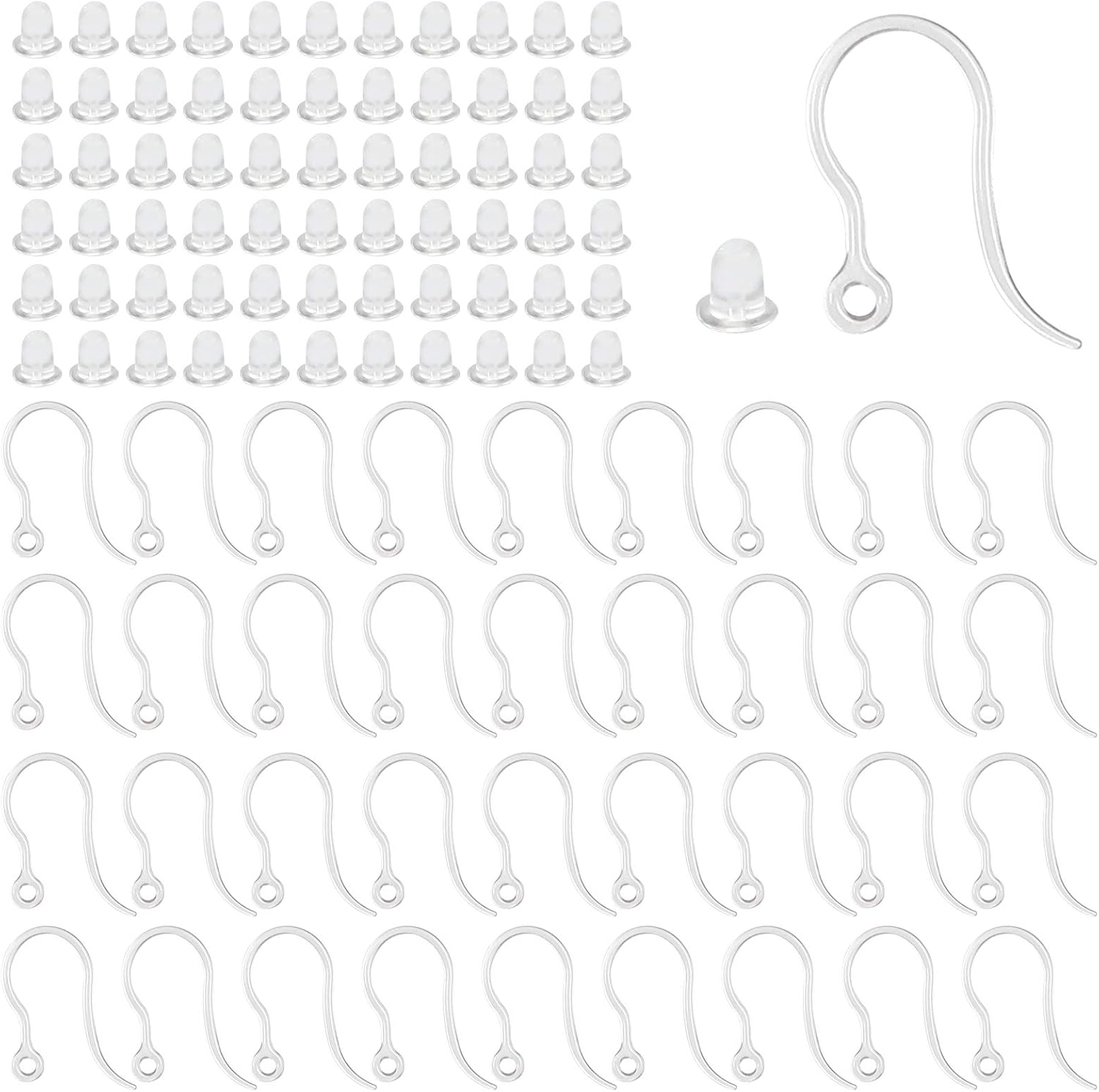 40pcs Clear Plastic Earring Ho - Resin Art Supplies Near Me recension och pris