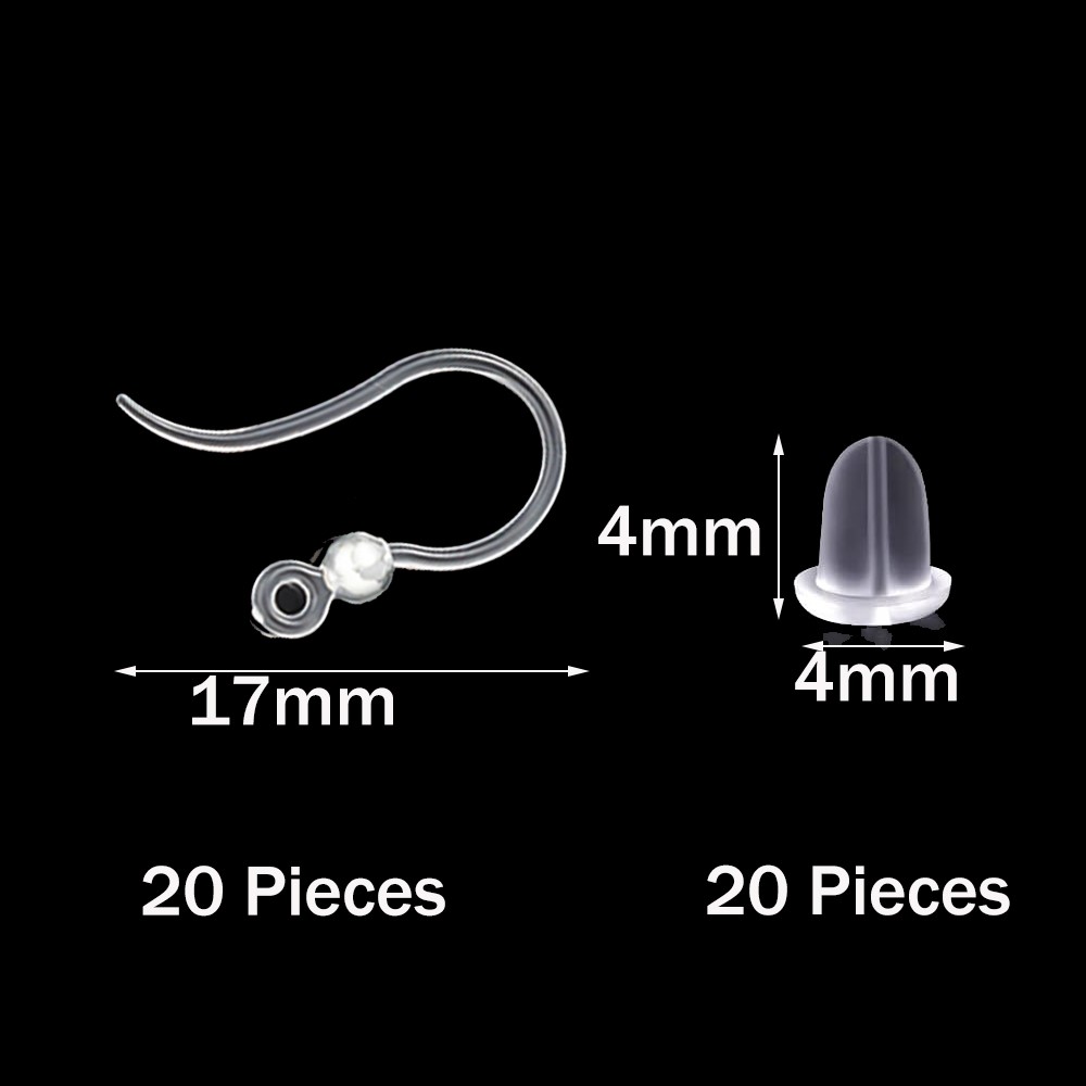 40pcs Clear Plastic Earring Ho - Resin Art Supplies Near Me recension och pris