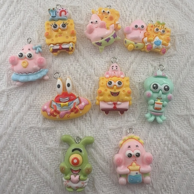 10pcs cartoon resin pendant, D - Resin Art Supplies Near Me recension och pris