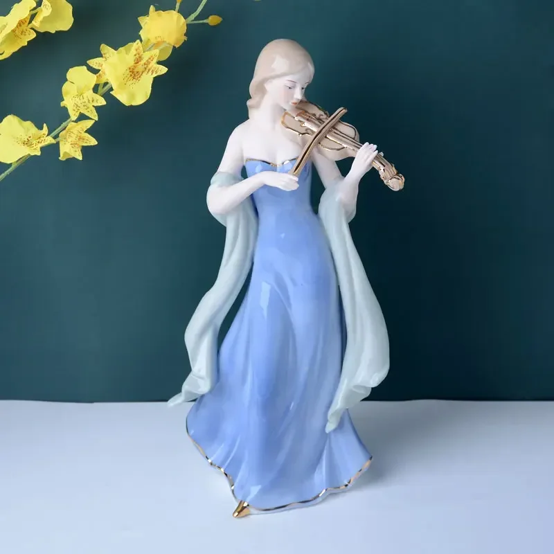 Chinese Violin Girls Ceramic F - Resin Art Decoration Items recension och pris