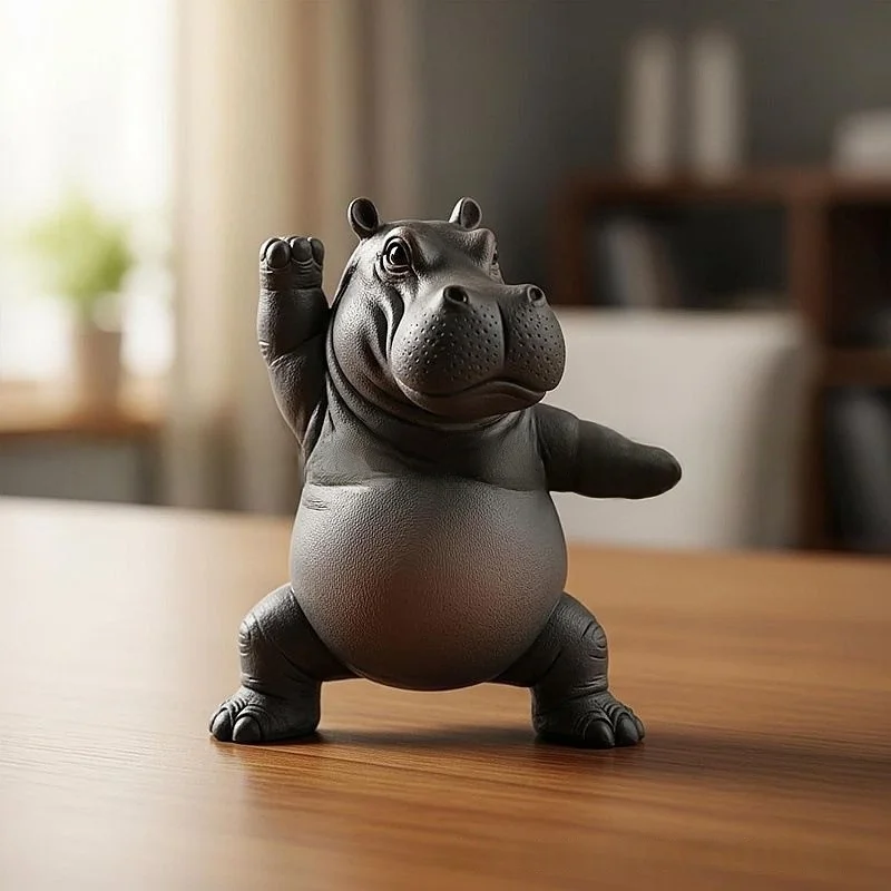 Cartoon Abstract Hippopotamus  - Resin Art Decoration Items recension och pris