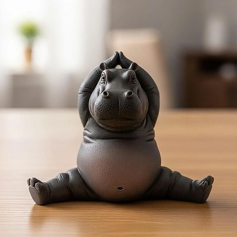 Cartoon Abstract Hippopotamus  - Resin Art Decoration Items recension och pris